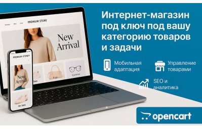 Разработка интернет-магазина на OpenCart под ключ под вашу группу товаров и задачи